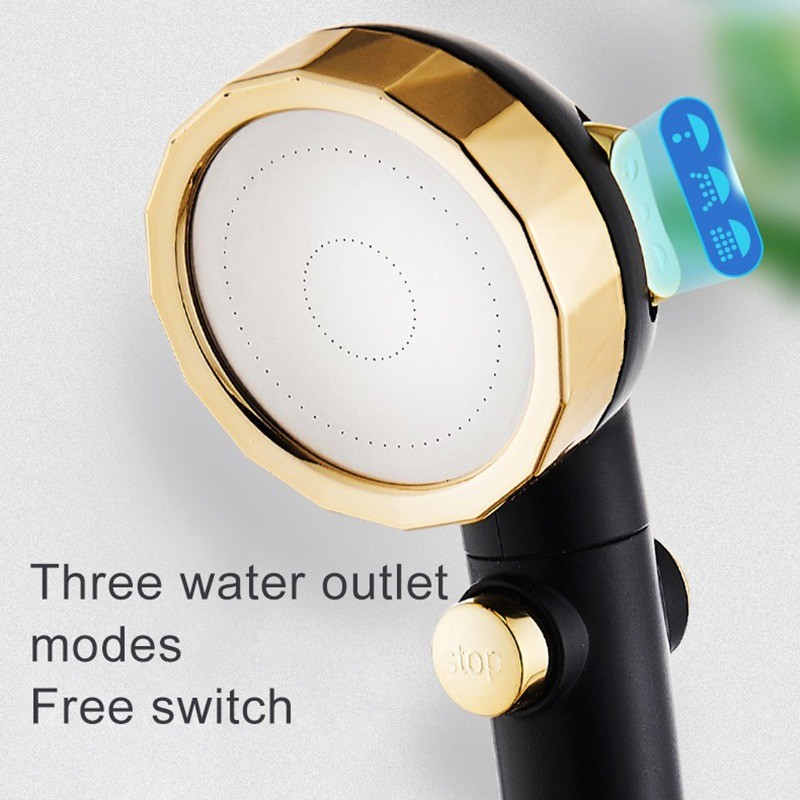 High Pressure Upgrade Shower Head 3 Modes Handheld Adjustable Water Saving Shower Pressure Spray Nozzle Bathroom Supplies