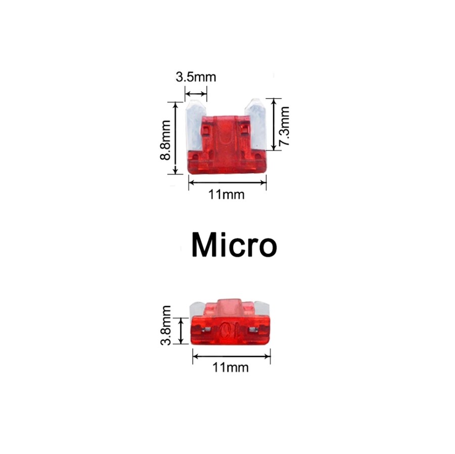 80pcs/lot Micro Auto Mini Car Low Profile Mini Blade Fuse Kit 3A 5A 7.5A 10A 15A 20A 25A 30A With Clip For Any Kind Of Car