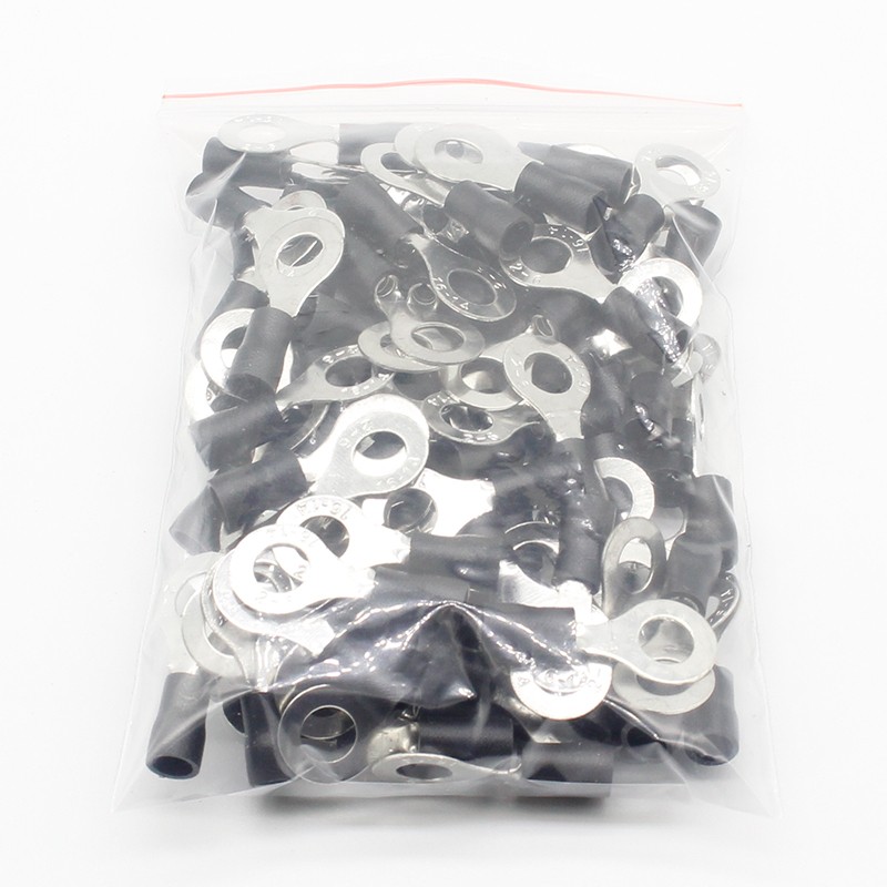 50pcs/100pcs RV2-6 Loop Insulated Terminal Wire Cable Electrical Connector Crimp Terminal