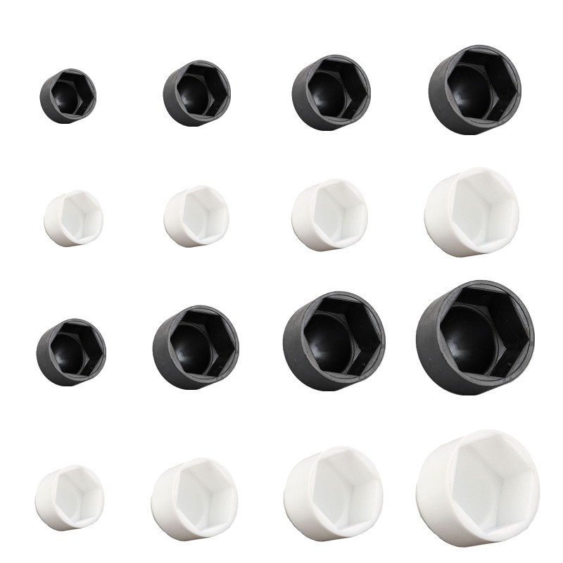 Brand New Hex Nut Caps M4 M5 M6 M8 M10 M12 M14 PE Plastic Hexagon Caps Bolts Protect Nuts for Car Wheels Exterior Decoration