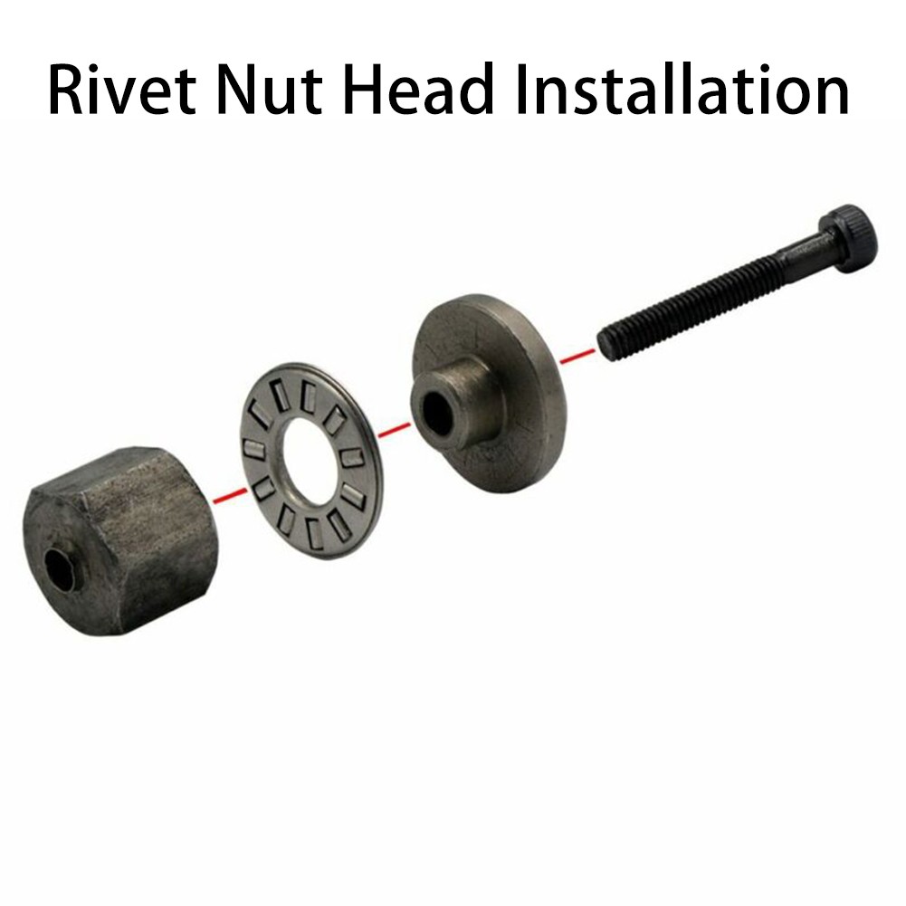 Hand Rivet Nut Head Nuts Easy Install Riveter Tool Tip Mandrel Head Replacement M3 M4 M5 M6 M8 Threaded Riveter Nut