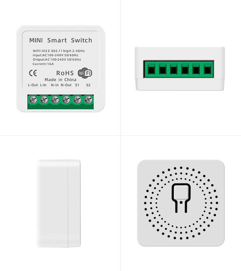 Tuya ZigBee/Wifi Mini Smart Switch 2 Way Control 16A Switch Tuya Smart Home Automation Sensor Works with Alexa Google Home