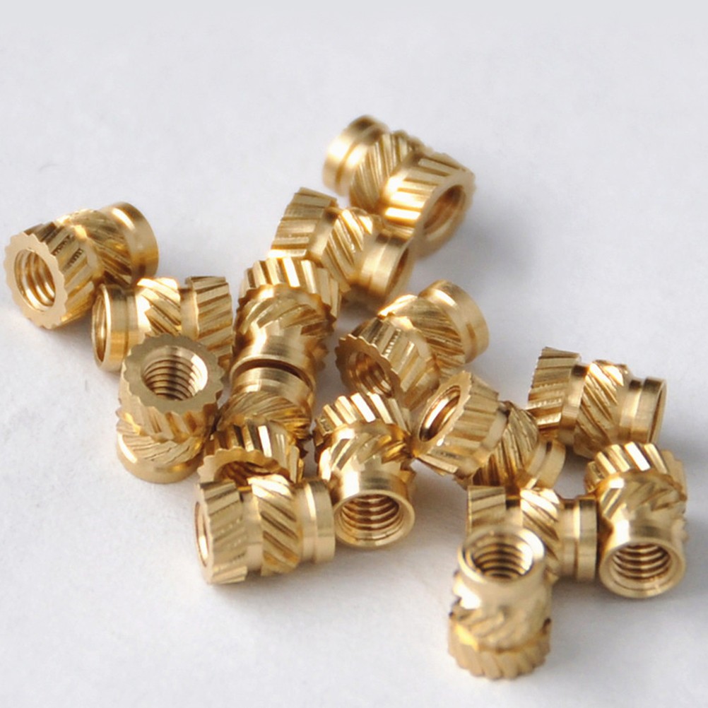 200pcs M3 M3*5.7-OD4.6 Knurled Brass Thread Insert Nut Heat Embed Female Parts Pressed Fit In Holes For 3D Printing Supplies