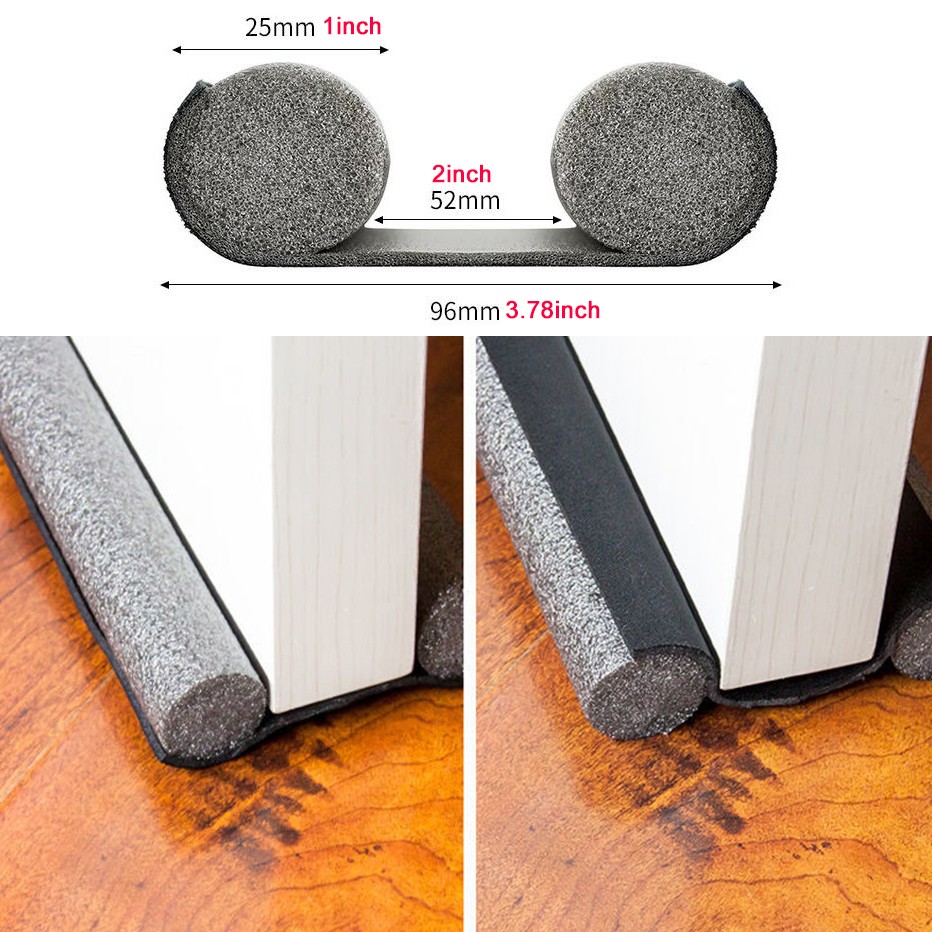 95cm Noise Insulation Insulating Foam Strip For Rooms Bottom Strip Of Door Broom Heavy Duty Door Stopper Weather Seal Strip Door Strip Sealer