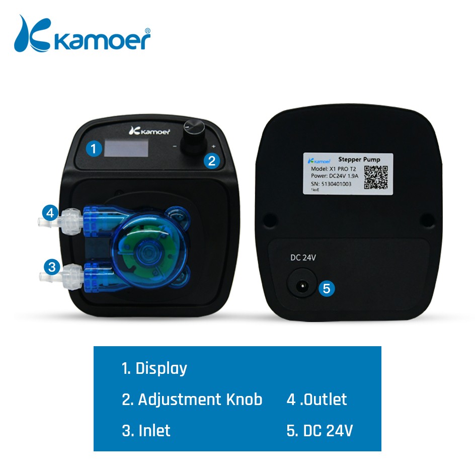 Kmaoer 110ml/min X1 Pro T2 WiFi Dosing Pump Peristaltic Pump with KPAS100 for Aquarium Support iOS and Android Control