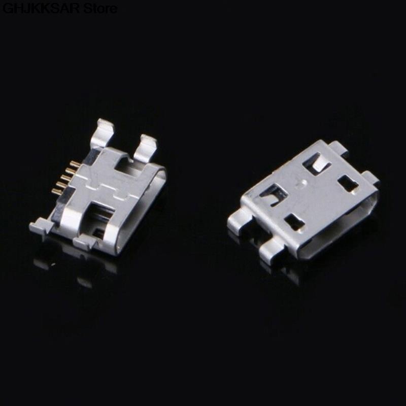 10pcs Micro USB 5pin B Type 0.8mm Female Connector Mobile Phone Mini USB Jack Connector 5pin Charging Socket Four Feet Plug