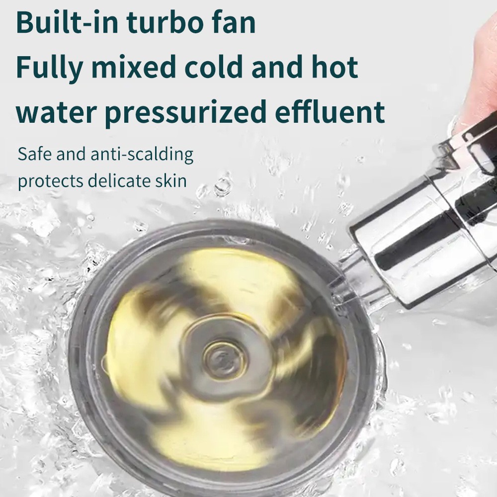 Changjie new design 360 degree high pressure water turbine spiral outlet water turbine shower head