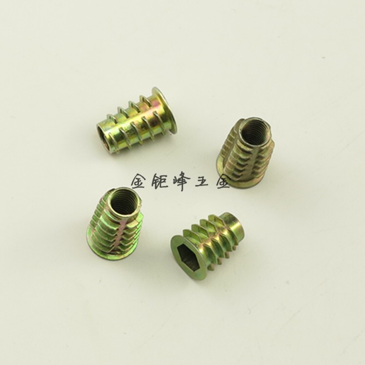 20pcs M4 M5 M6 M8 M10 Zinc Alloy Thread for Wood Insert Nut Flange Hex Drive Head Furniture Nuts