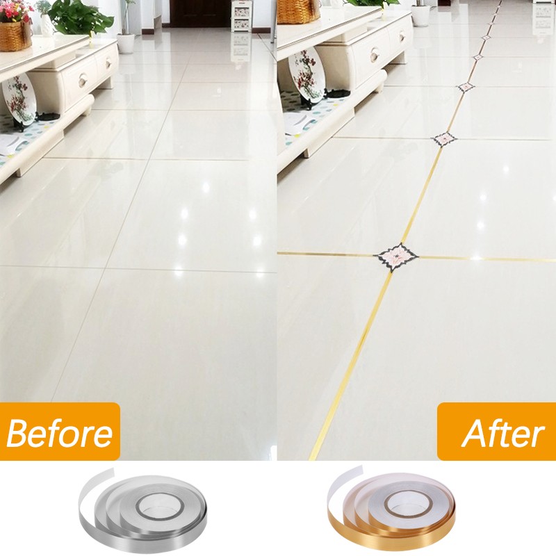 50M Self Adhesive Floor Tile Stickers Waterproof Wall Gap Sealing Tape Ceiling Strip Beauty Seam Decal Home Decoration