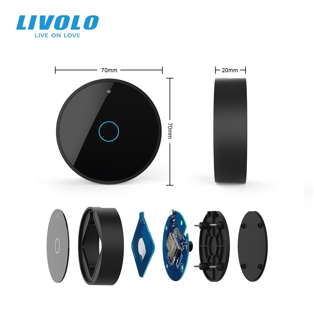 Livolo 2.0 Smart Version Movable ZigBee Gateway, Smart Hub by APP, Google Home, Alexa, Echo, Work with Livolo ZigBee Products