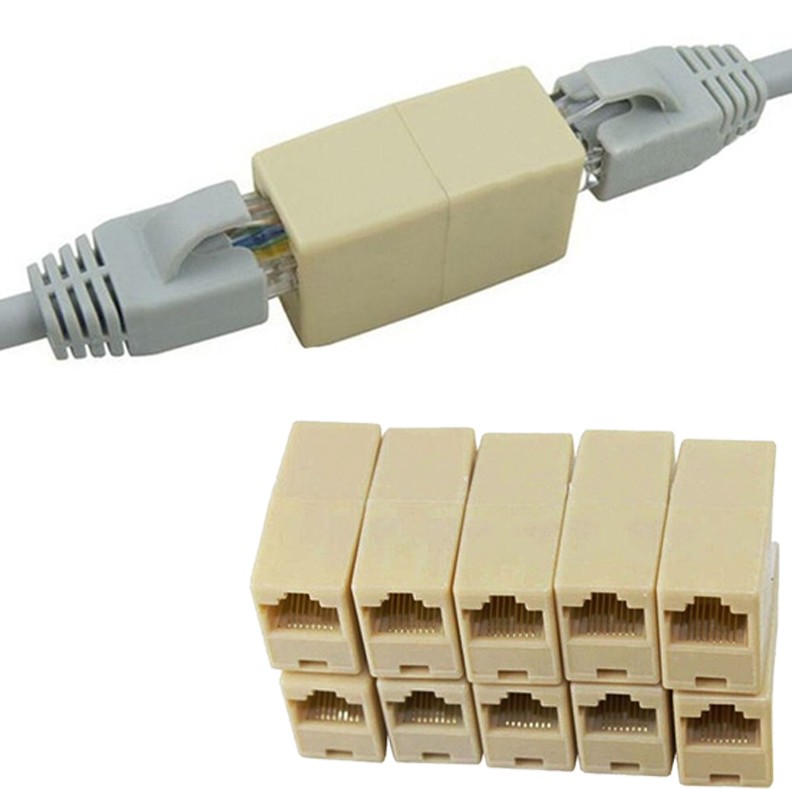 5 قطعة أدوات جديدة سبيكة الإنترنت RJ45 CAT5 مقرنة محول القابس شبكة كابل شبكة محلية موسع موصل