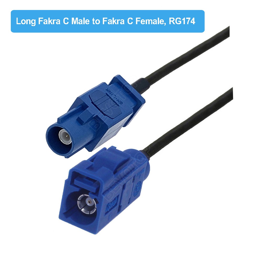 Blue Fakra C RAL 5005 Male Female RG174 Cable GPS Antenna Extension Cord RF Coaxial Pigtail For Car GPS Navigation