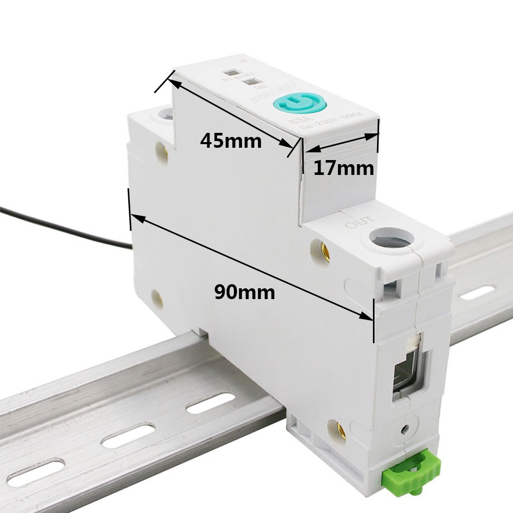 1P Din Rail WIFI Smart Energy Meter Energy Consumption KWh Meter Circuit Breaker Time Timer Switch Relay Voltmeter For Smart Home