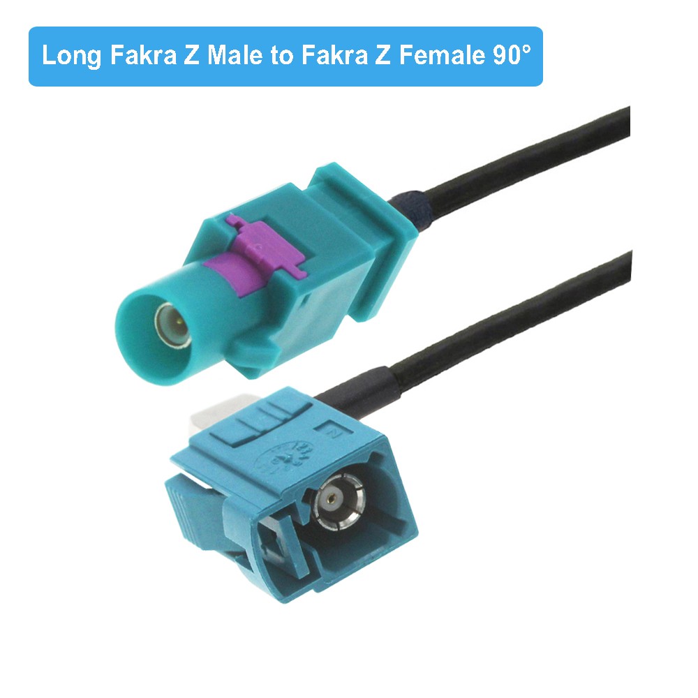 Universal Fakra Z Male/Female RAL5021 Neutral Coding RG174 Cable Auto Navigation GPS Antenna Extension RF Coaxial Pigtail