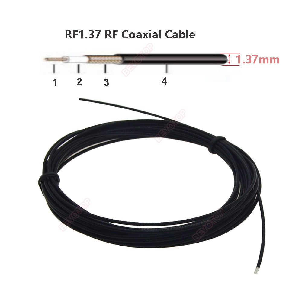 RF1.13 RF Coaxial Cable OD=1.13mm Pigtail 50 Ohm RF Coax Extension Cord Small Wire for Ufl IPX IPEX1 IPEX3 IPEX4 MHF4 Connector