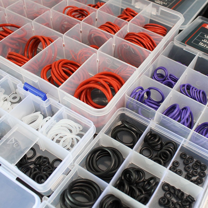 O Rings Rubber Silicone O Ring Seal NBR VMQ FKM Seal O-Rings Nitrile Washer Rubber Oring Set Assortment Kit Box Ring