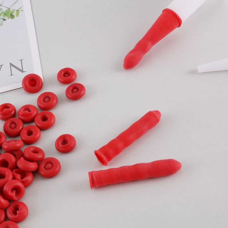 100pcs red capping cap open capping tube capping glue sealing and maintaining latex cap capping saver easy to use