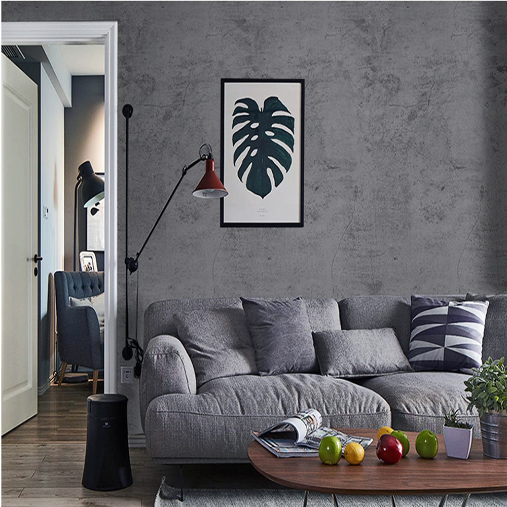 Cement self-adhesive wallpaper bedroom decoration clothing store gray Nordic industrial wind for modern wall decoration