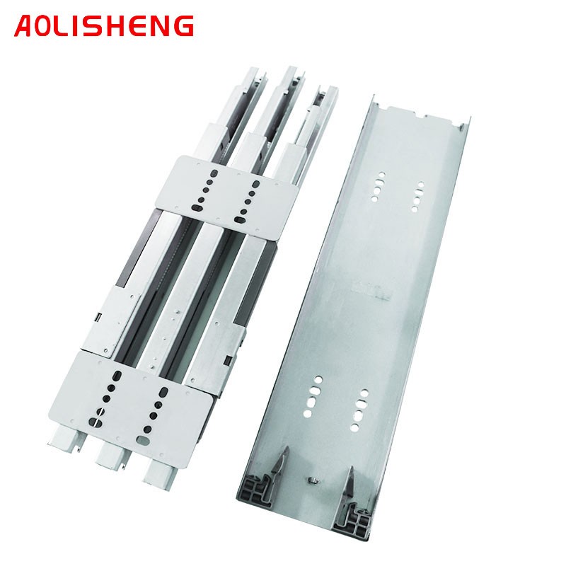 AOLISHENG Deep High Cabinets Heavy Duty Heaven And Earth Guide Sliding Rails Push Pull Cushioning Shock Absorber Drawer Slide