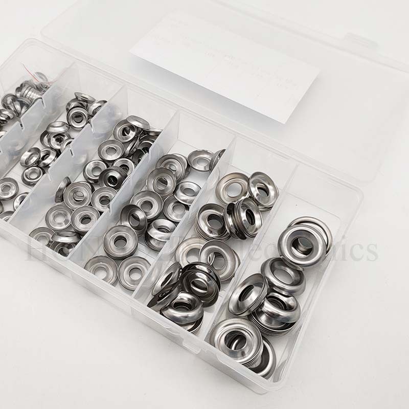 280pcs Submersible Finishing Cup Washer Assortment Set 304 Stainless Steel 4# 6 # 8 # 10 # 12 # 14 # 16 # Lid Head Gasket Washer