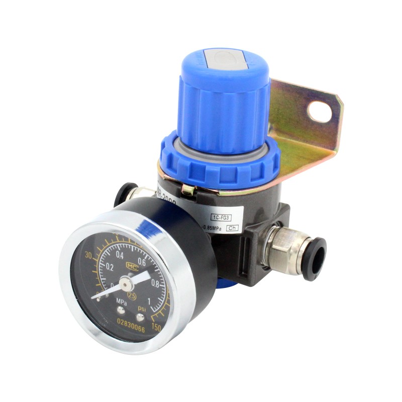 AR2000 1/4'' Mini Pneumatic Air Pressure Relief Control Compressor Regulator Treatment Units Valve Gauge Fitting