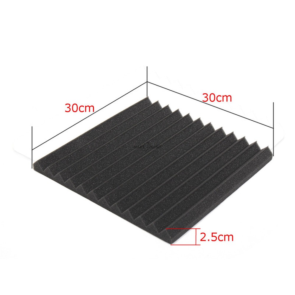 24pcs 300x300x25mm Studio Acoustic Soundproof Foam Acoustic Panel Sound Insulation Absorbing Insulation Wall Panels