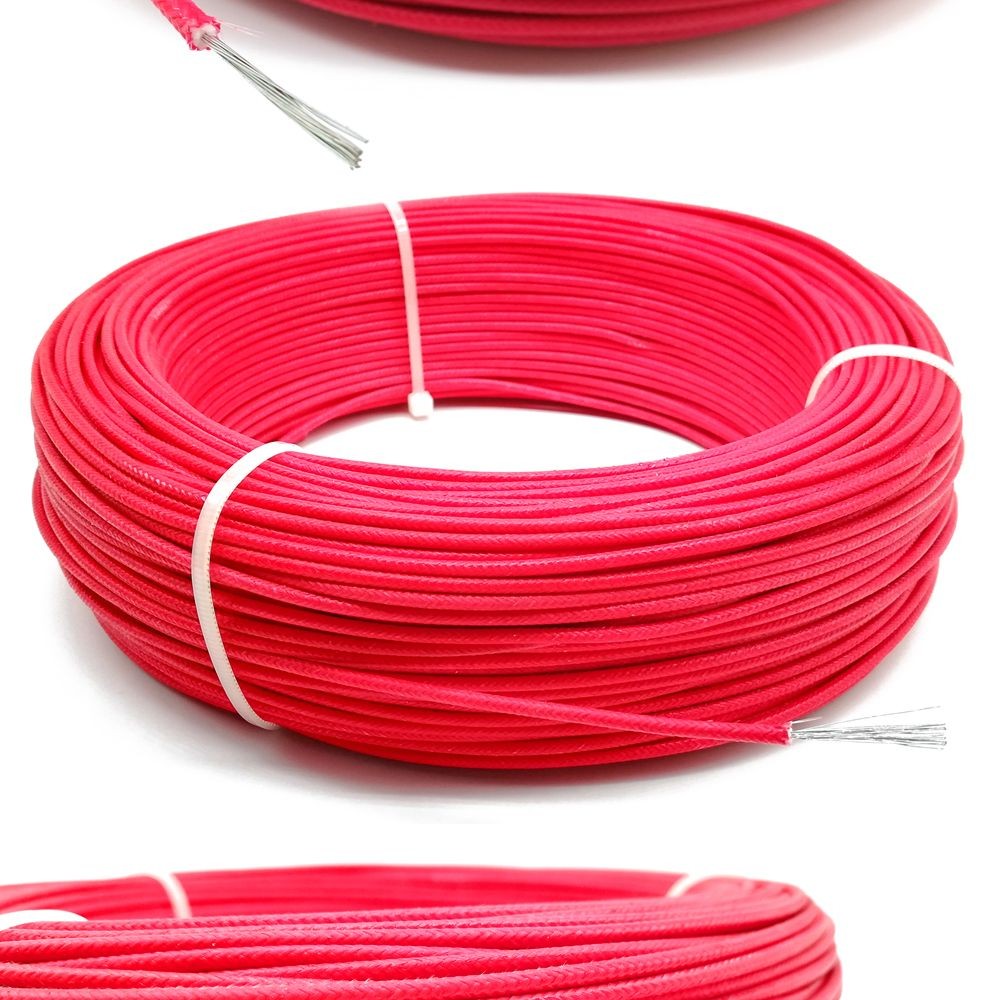 PTFE 20/50/100M 26/24/23/22/20/19/18/16/14AWG Tinned Flame Retardant High Temperature Resistant Electrical Cable Wire