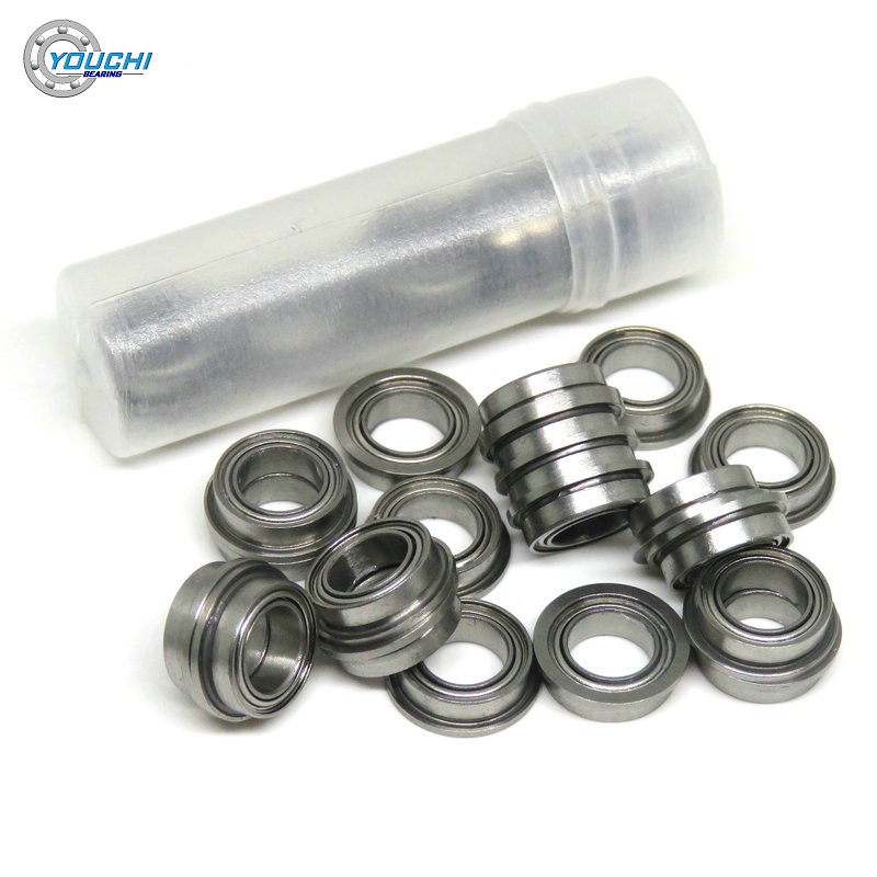 10pcs SMF85 ZZ 5x8x2.5mm 440C Stainless Steel Flange Miniature Bearings MF85Z SF675Z LF850Z 5*8*2.5 ABEC-5 Flanged Bearing