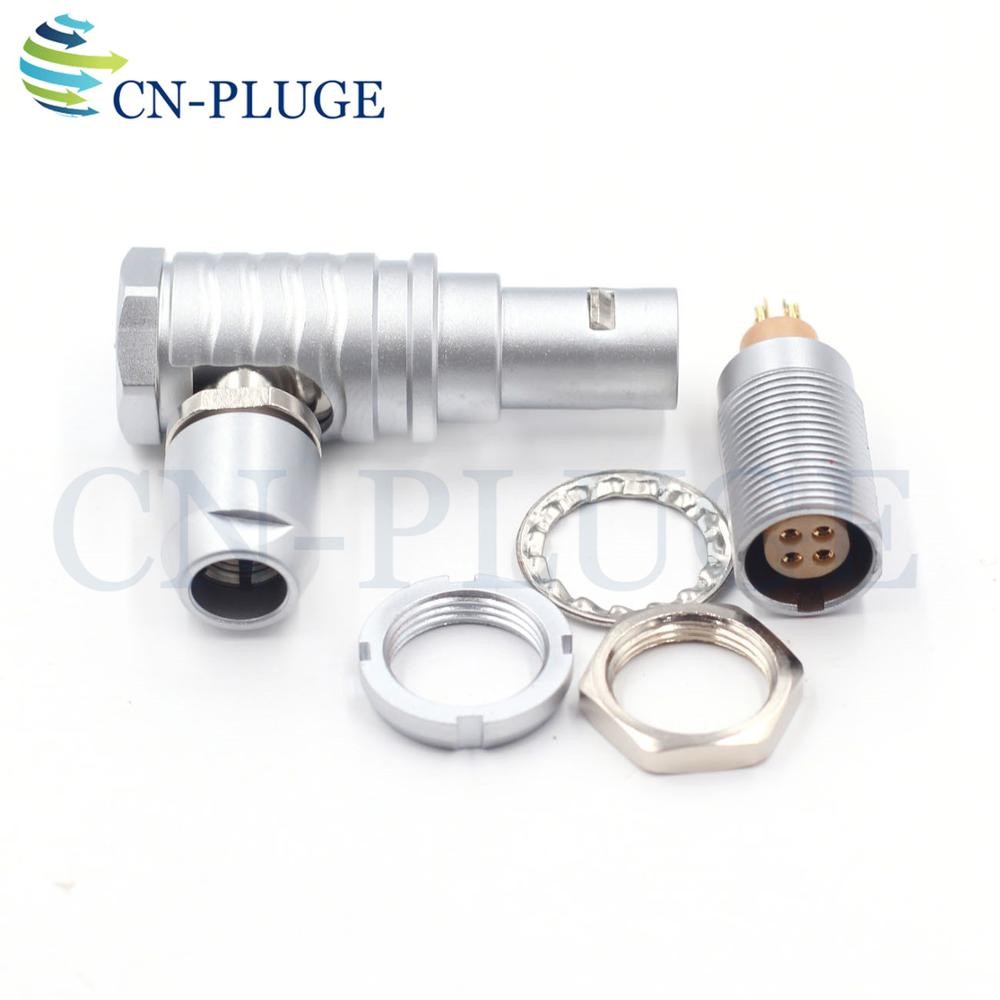 FHG ECG 0B Connectors M09 Series 4Pin Push Pull Self Locking Elbow Connector, widely used in industrial equipment power supply