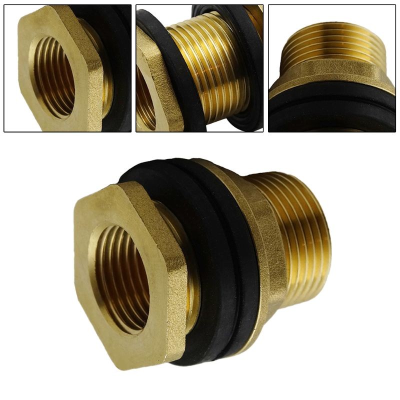 External Brass Water Tank Connector 1/2″ Inner Thread 3/4″ Water Tank