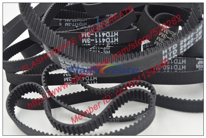 5pcs HTD3M Belt 720 3M 9 Length=720mm Width=9mm Teeth=240 3M Timing Belt Rubber Closed Loop Belt 720-3M Free Shipping