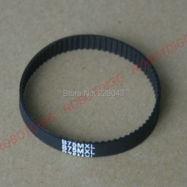 10pcs/lot, MXL timing belt, closed loop, B75MXL, 3mm 6mm width