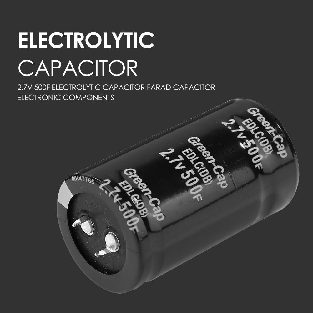 2.7V 500F Electrolytic Capacitors Farad Sensitive Metal Electrolytic Capacitors for Automotive Circuits Necessary Auto Circuit Tools