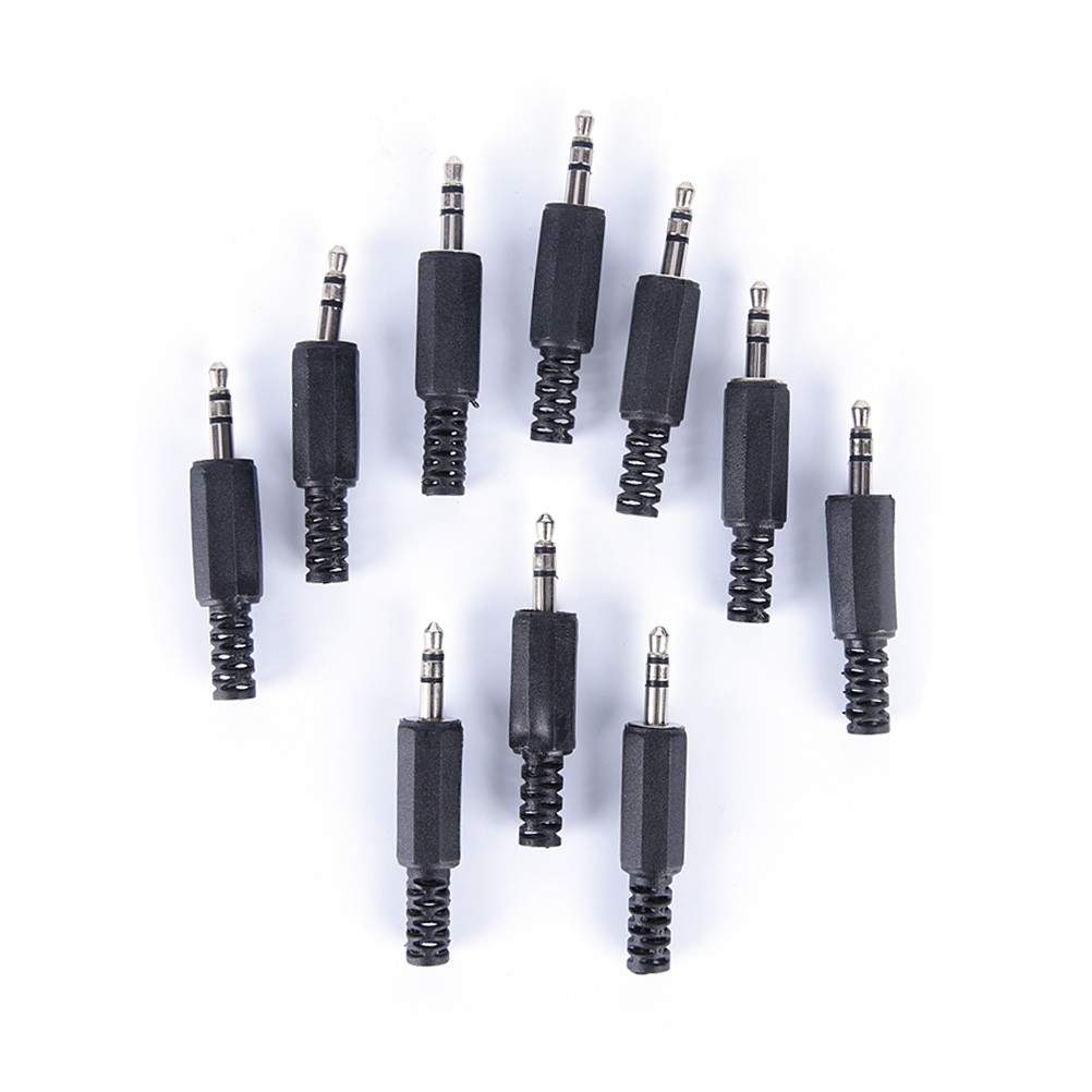 10pcs/5pcs 3.5mm jack plug 3.5 stereo plug black 3.5mm audio jack plug headphone male connector wholesale