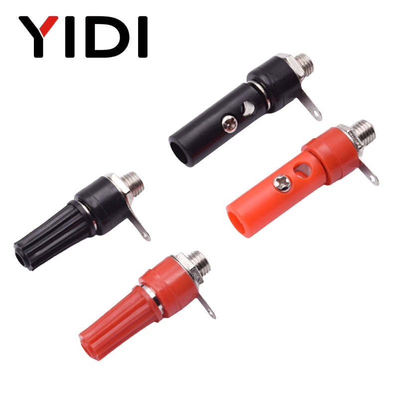 10pcs 4mm Red Black Male Female Banana Plug Speaker Jack Amplifier Adapter Screw Terminal Vise Post Socket Connectors