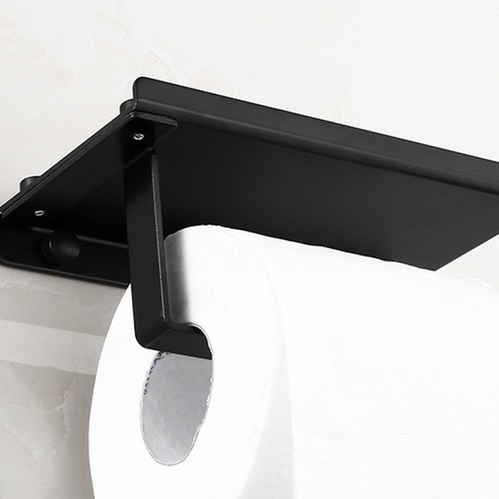 Toilet Paper Holder with Shelf for Bathroom Shelf Wall Mounted Towel Toilet Roll Holder Tissue Holder Box Bathroom Accessories