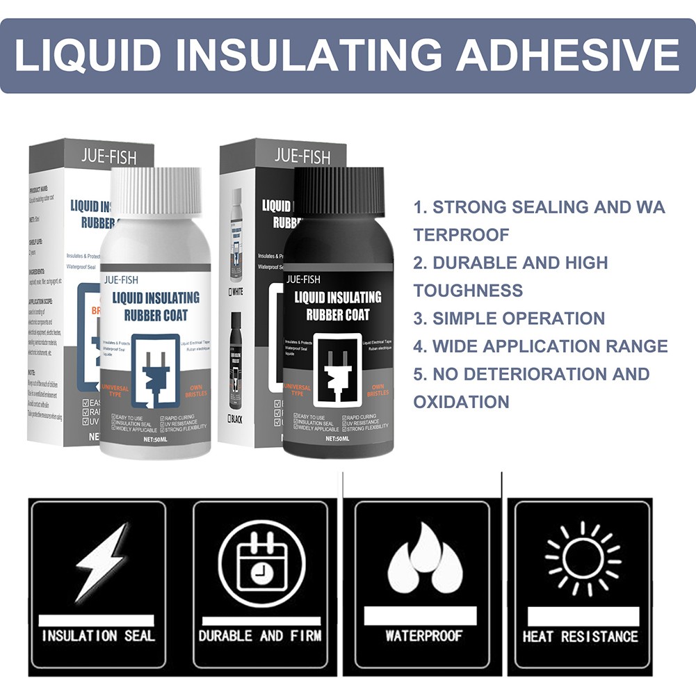 Liquid Insulation Electrical Tape Tube Fast Glue Rubber Static Dry Insulating Seal Glue Waterproof UV Protection