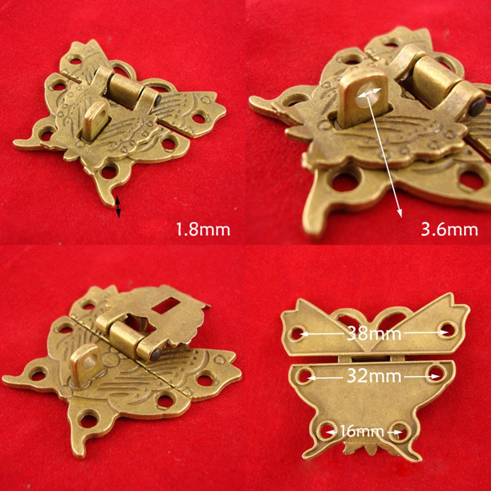 For bag retro wooden jewelry box hardware alloy catch latch