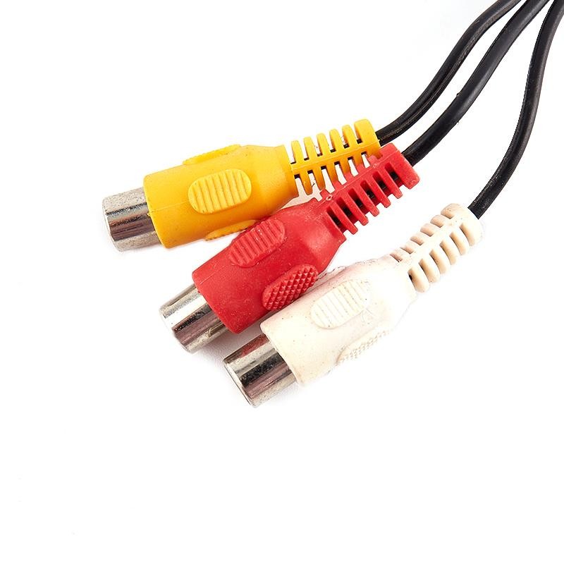 3.5mm to RCA Camcorder Handycam AV Audio Video Output Cable 3.5mm 1/8" TRRS to 3 RCA Male Plug Aux Cable Cord for TV Tablets