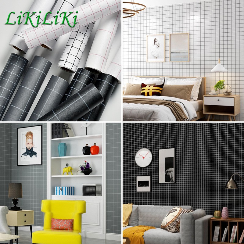 PVC Wallpaper Self Adhesive College Dormitory Waterproof Stickers Nordic Style Contact Paper Wall Bedroom Decor Decorative Film