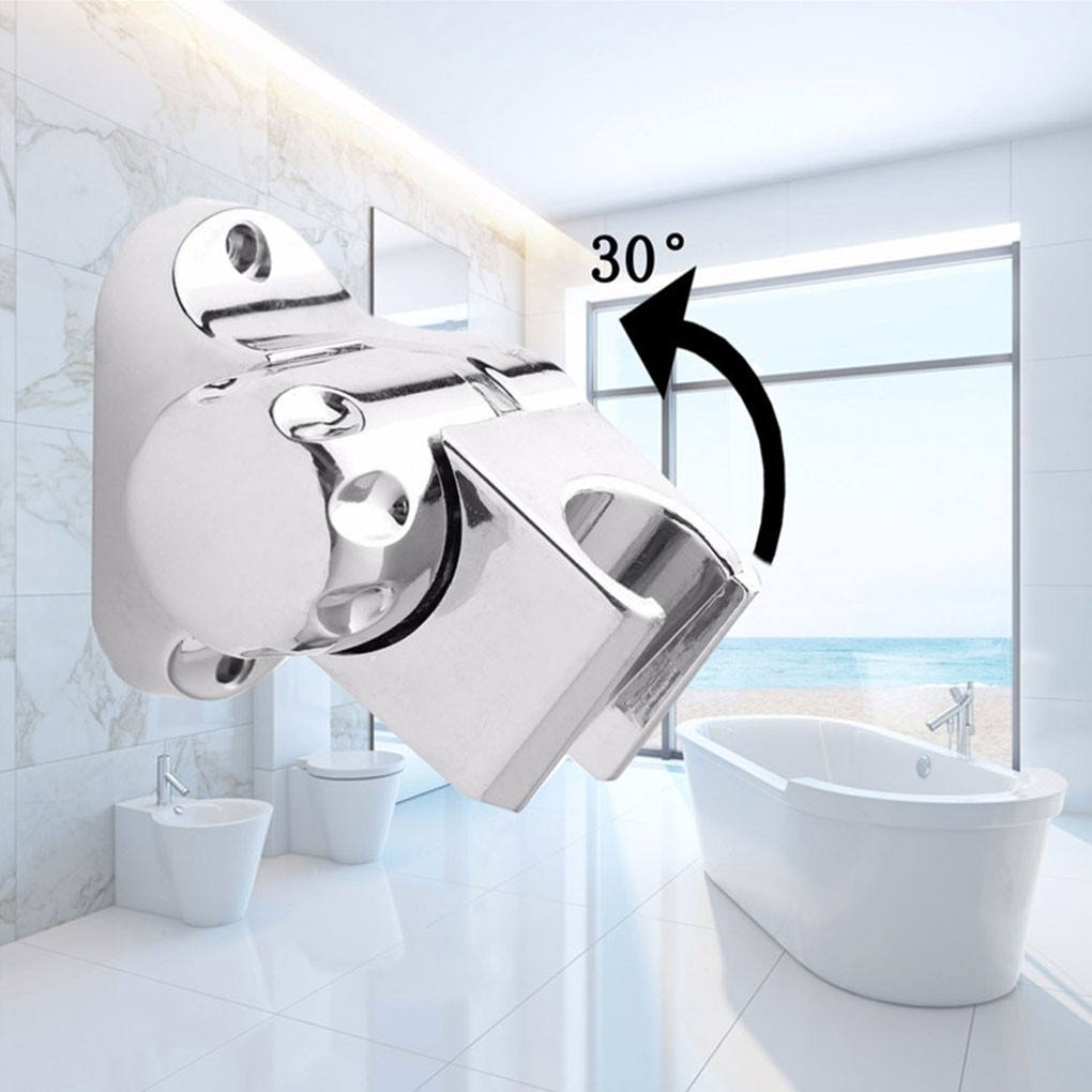 Bathroom Shower Holder 30 Degree Adjustable Shower Head Holder Wall Mounted Handheld Shower Bracket for Home Bathroom Accessories