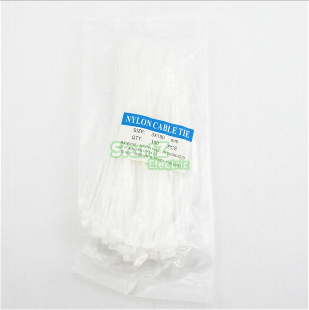 100pcs/pack Colorful Factory Standard Self-Locking Plastic Nylon Cable Ties, Wire Zip Tie Random Color 3*150mm Width 2.5mm