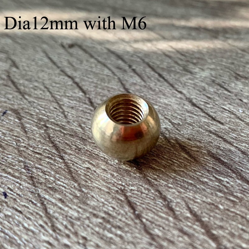 10pcs/lot M3/M4/M5/M6/M10 brass female ball head copper inner teeth ball nut, light cap nut cap, lighting accessories