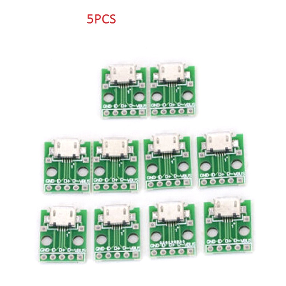 5pcs/lot B Type PCB Mini USB Adapter for DIP Adapter 5pin Female Connector