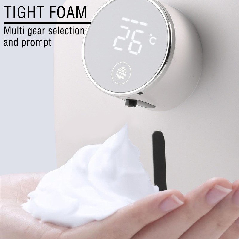 New Automatic Digital Display Temperature Sensor Liquid Soap Dispenser with USB Charging Touchless Smart Hand Washer