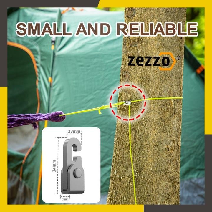 4pcs/pack Zezzo® Automatic Locking Hook with 6M Rope Knot-Free Hook for Hook Hanging Fixtures Dropshipping