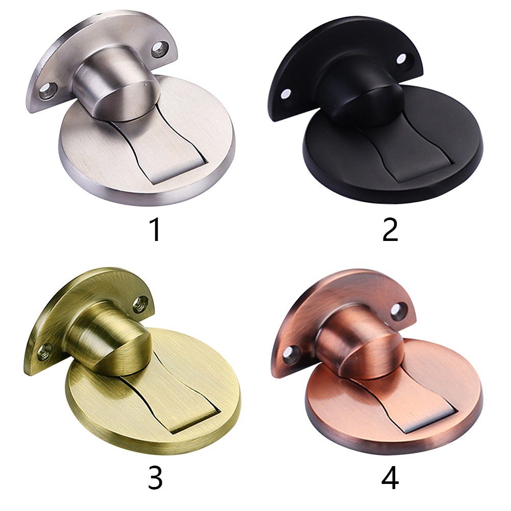 Magnetic Home Toilet Powerful Punch Free Door Stopper Holder Practical Hardware Furniture Stainless Steel