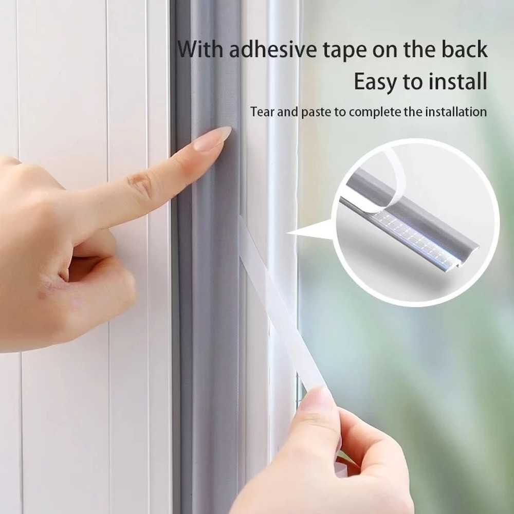 4m-40m Window Seal Tape Acoustic Foam White for Sliding Door Windows Windproof Soundproof Cotton Seal Door Gap Foam Sound