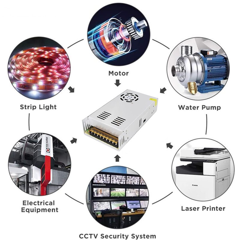 Switching Power Supply DC 12V 24V 36V 48V 60V Transformer 600W 10A 12.5A 13.8A 25A 50A SMPS Source Transformer for Led Strip CCTV