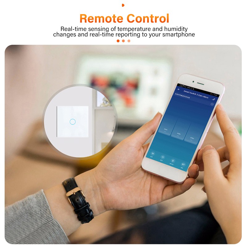 AUBESS WiFi Smart Light Touch Switch RF433 Smart Life / Tuya App Control, Works with Alexa Google Home Voice Control EU US